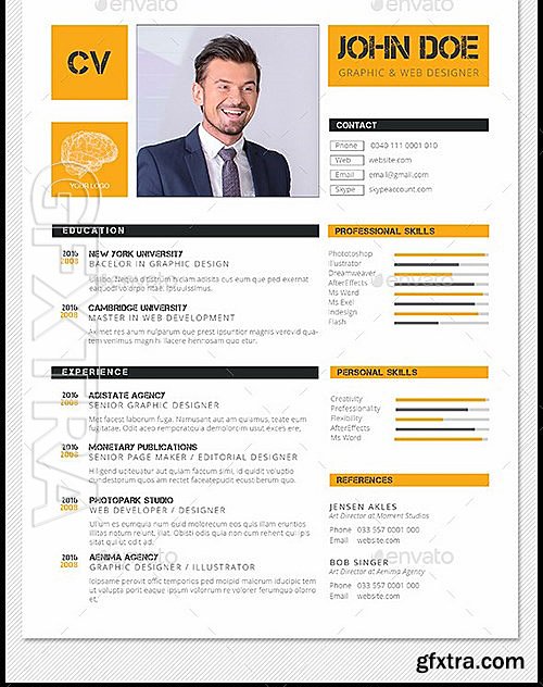 GraphicRiver - CV Template v2 US Letter 13185257