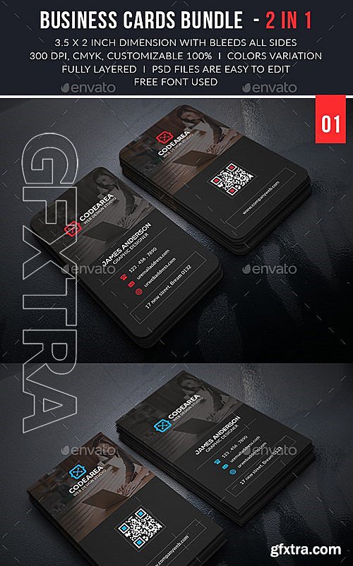 GraphicRiver - Soft Creative Business Cards Bundle 13251801