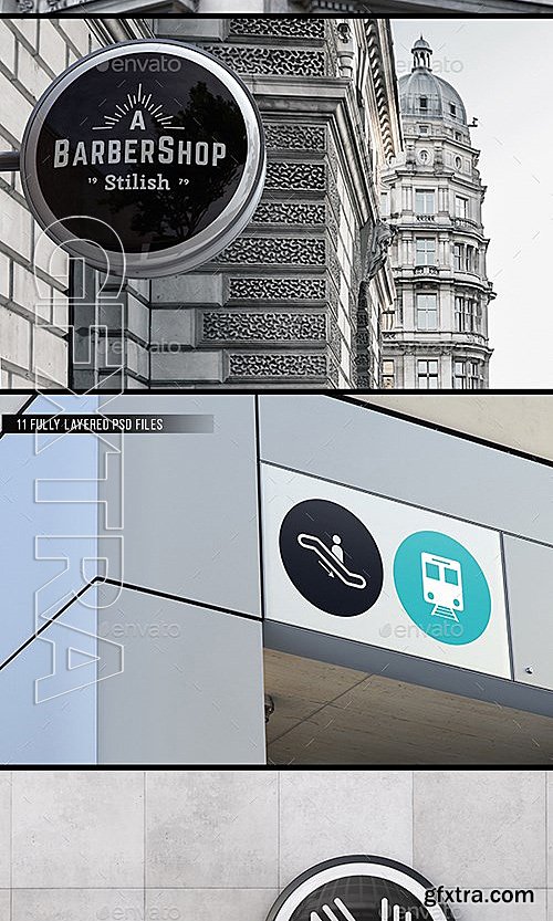 GraphicRiver - Urban Public Logo Signage Mock-Ups Vol1 13331624