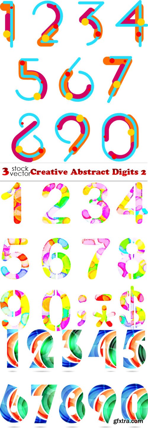 Vectors - Creative Abstract Digits 2