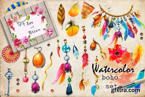 CM - Watercolor boho collection - 405541