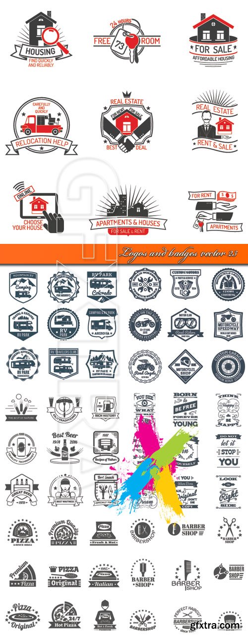 Logos and badges vector 23