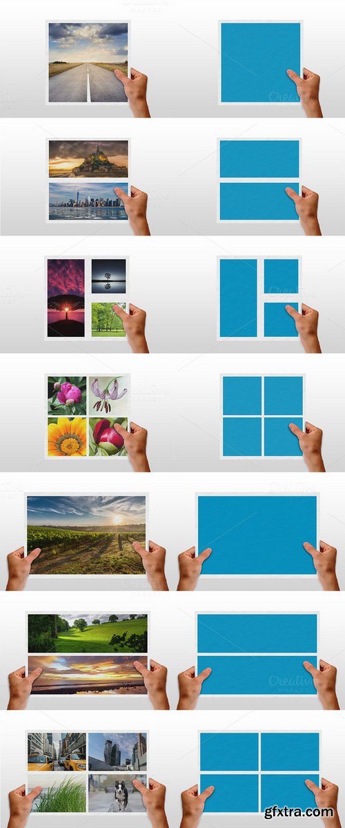 CM - Hands Holding Photo Frames Mockups 404459