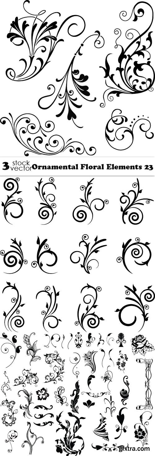 Vectors - Ornamental Floral Elements 23