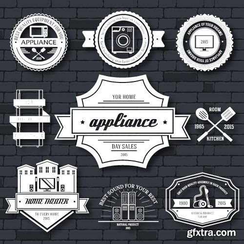 Label and logo modern style vector