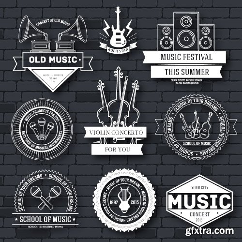 Label and logo modern style vector