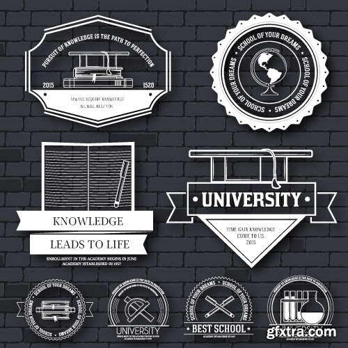 Label and logo modern style vector