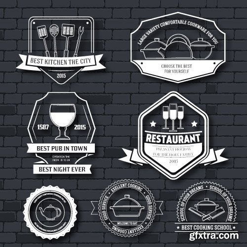 Label and logo modern style vector