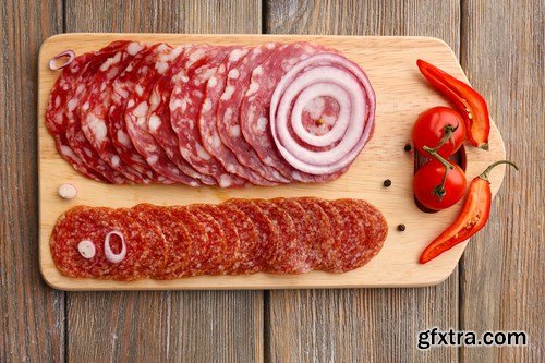 Sliced salami with chili pepper - 10 UHQ JPEG