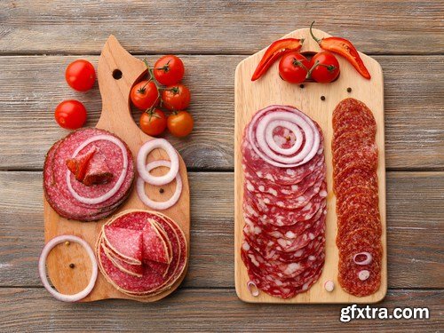 Sliced salami with chili pepper - 10 UHQ JPEG