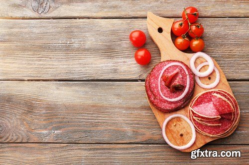 Sliced salami with chili pepper - 10 UHQ JPEG