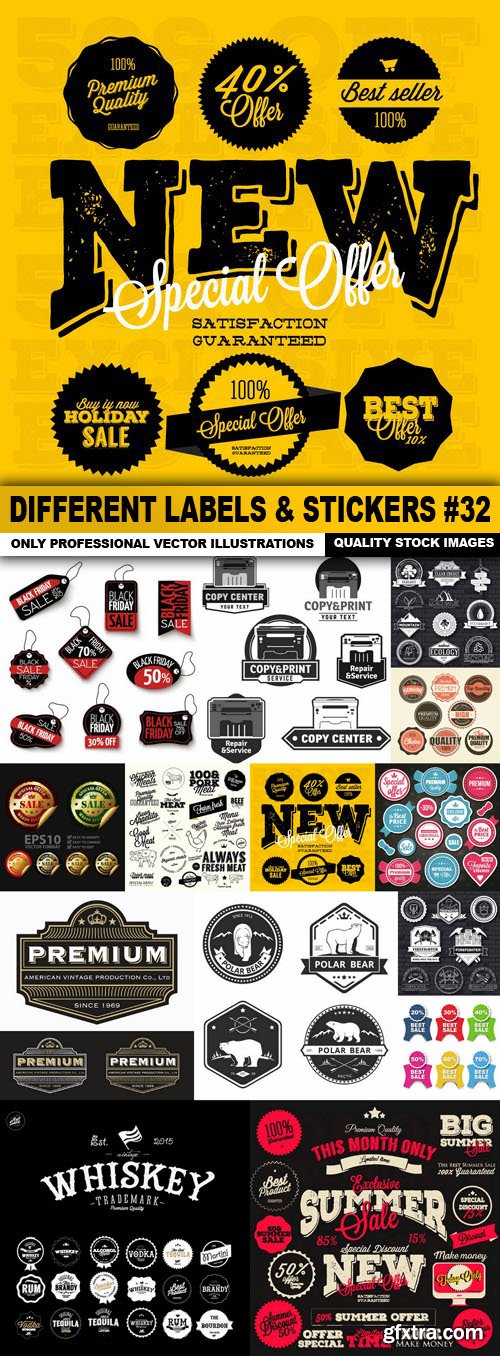 Different Labels & Stickers #32 - 14 Vector Different Labels & Stickers #32 - 14 Vector