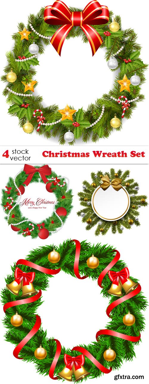 Vectors - Christmas Wreath Set