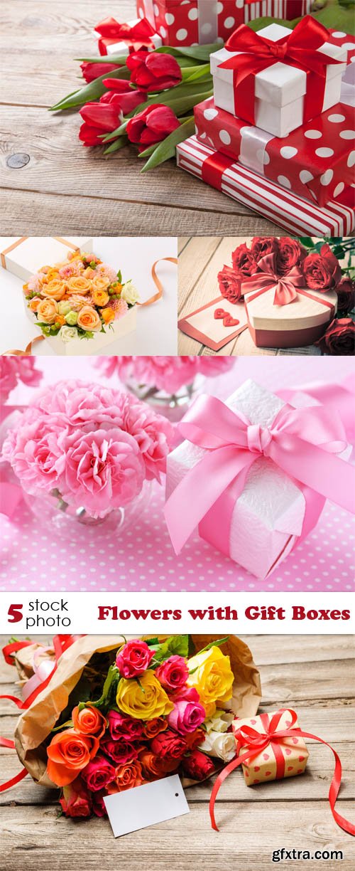 Photos - Flowers with Gift Boxes