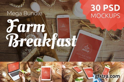 CM - 30 PSD Farm Breakfast Mockups - 361640