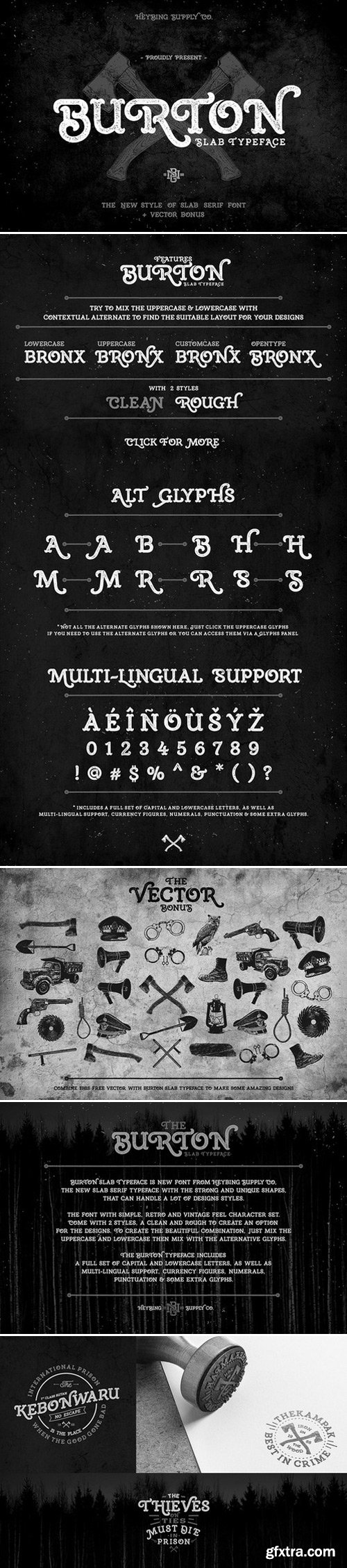 CM - Burton Slab Typeface + Bonus 407160