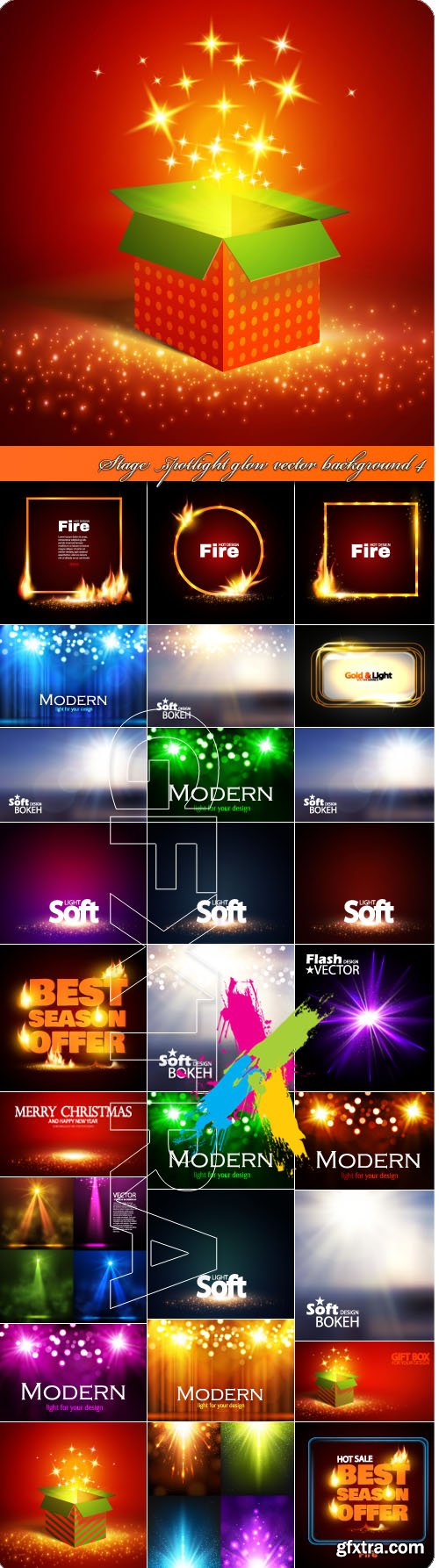 Stage spotlight glow vector background 4