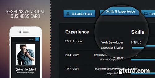 ThemeForest - Dark UI v1.2.1 - Responsive Virtual Business Card - 2167828