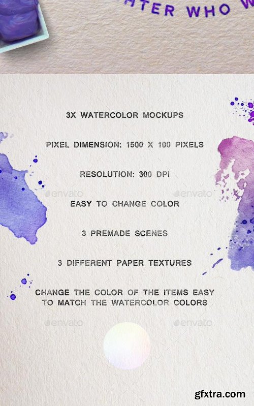 Graphicriver Watercolor Scene Mockups 12536816