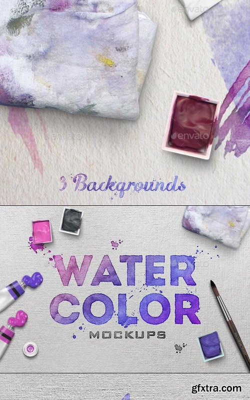 Graphicriver Watercolor Scene Mockups 12536816