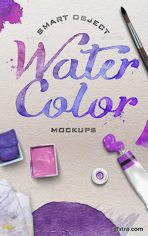 Graphicriver Watercolor Scene Mockups 12536816