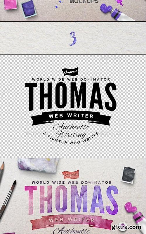 Graphicriver Watercolor Scene Mockups 12536816