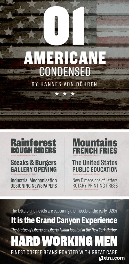 Americane Condensed Font Family