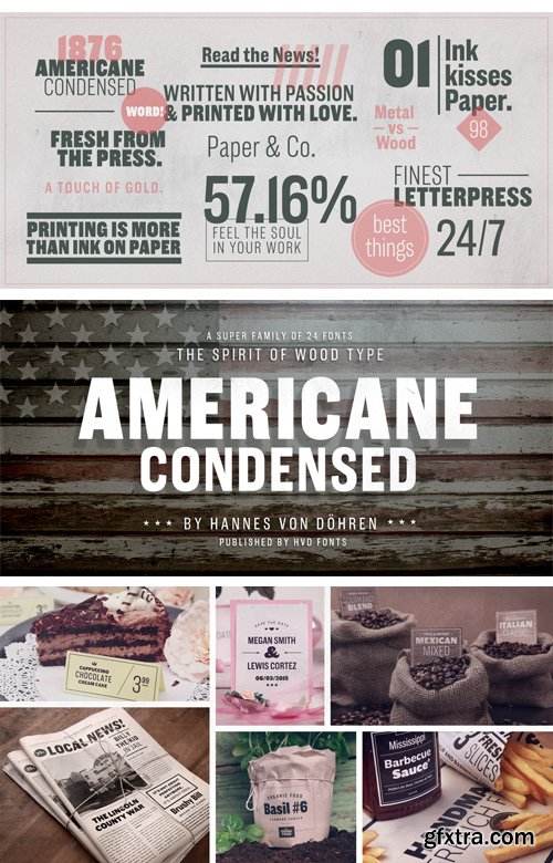 Americane Condensed Font Family