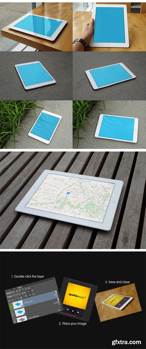 CM 13135 - Realistic iPad & iPad Mini Mockups