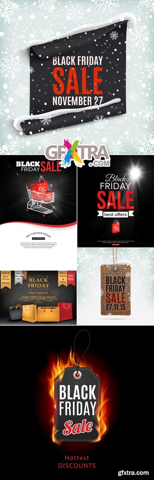 Black Friday Sale Backgrounds Vector 2