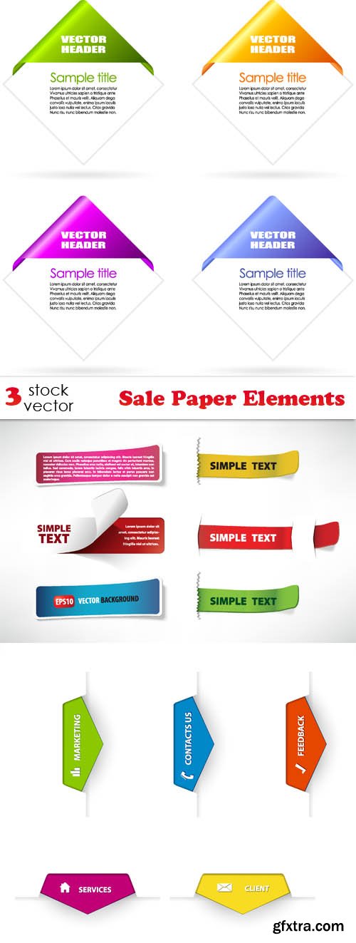 Vectors - Sale Paper Elements
