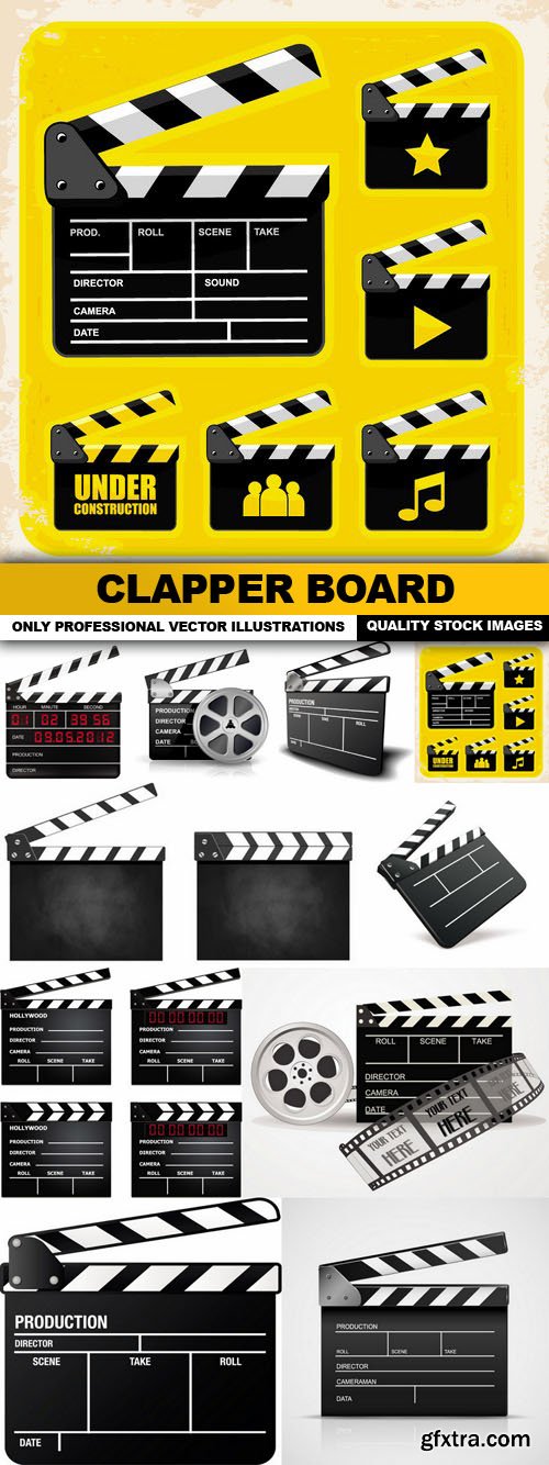 Clapper Board - 10 Vector