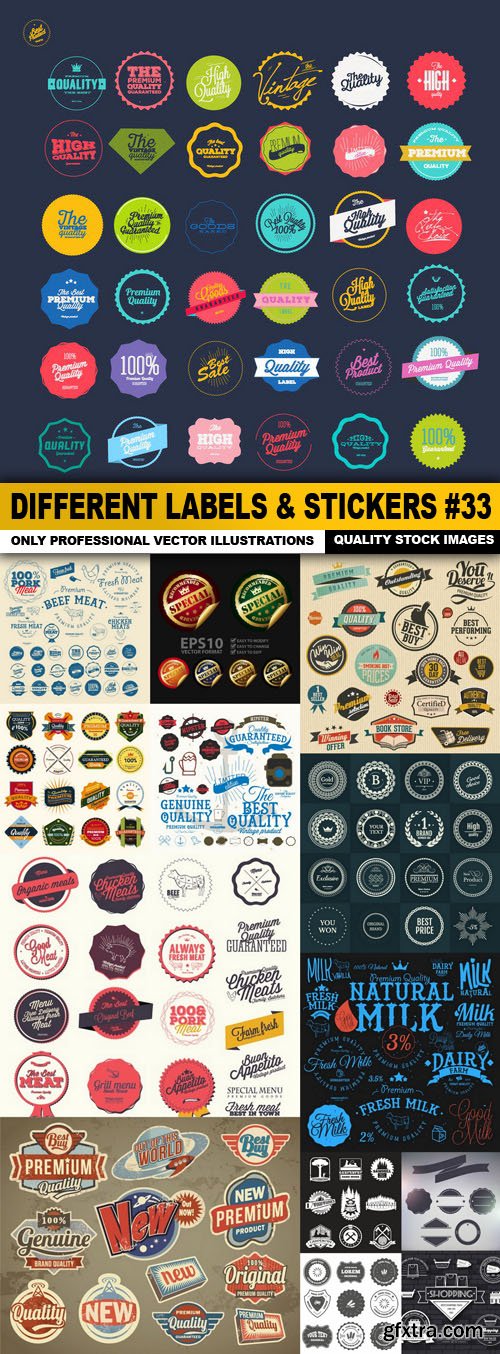 Different Labels & Stickers #33 - 14 Vector Different Labels & Stickers #33 - 14 Vector