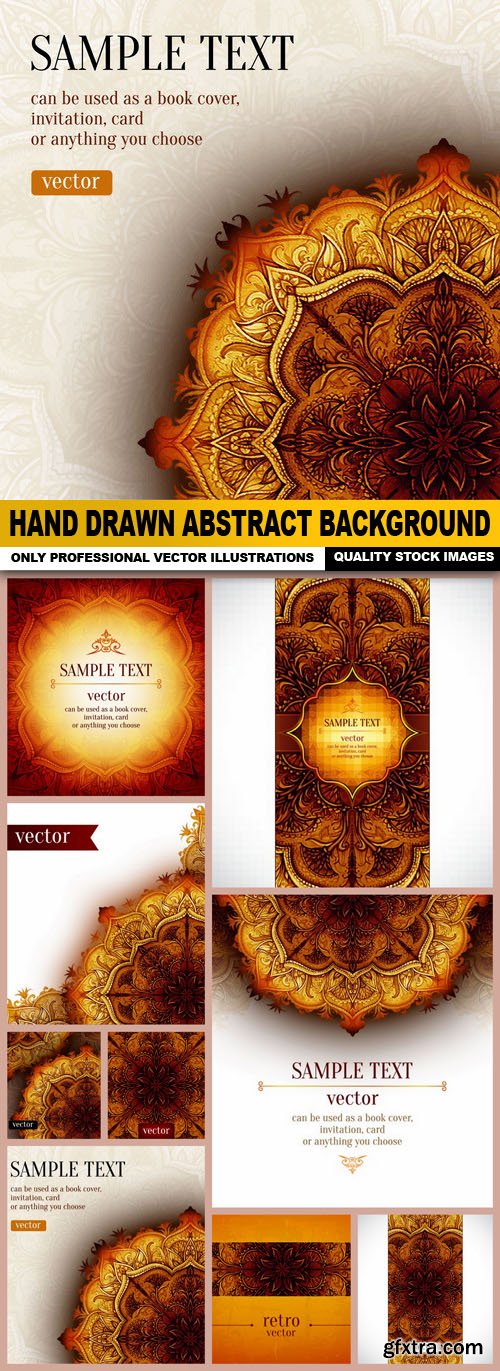 Hand Drawn Abstract Background - 10 Vector