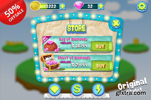 CM - Complete Cartoon Bubble Gum GUI Pack - 336654