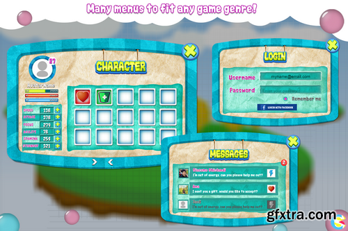 CM - Complete Cartoon Bubble Gum GUI Pack - 336654