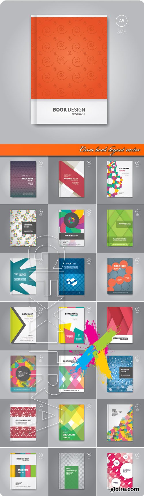 Cover book layout vector