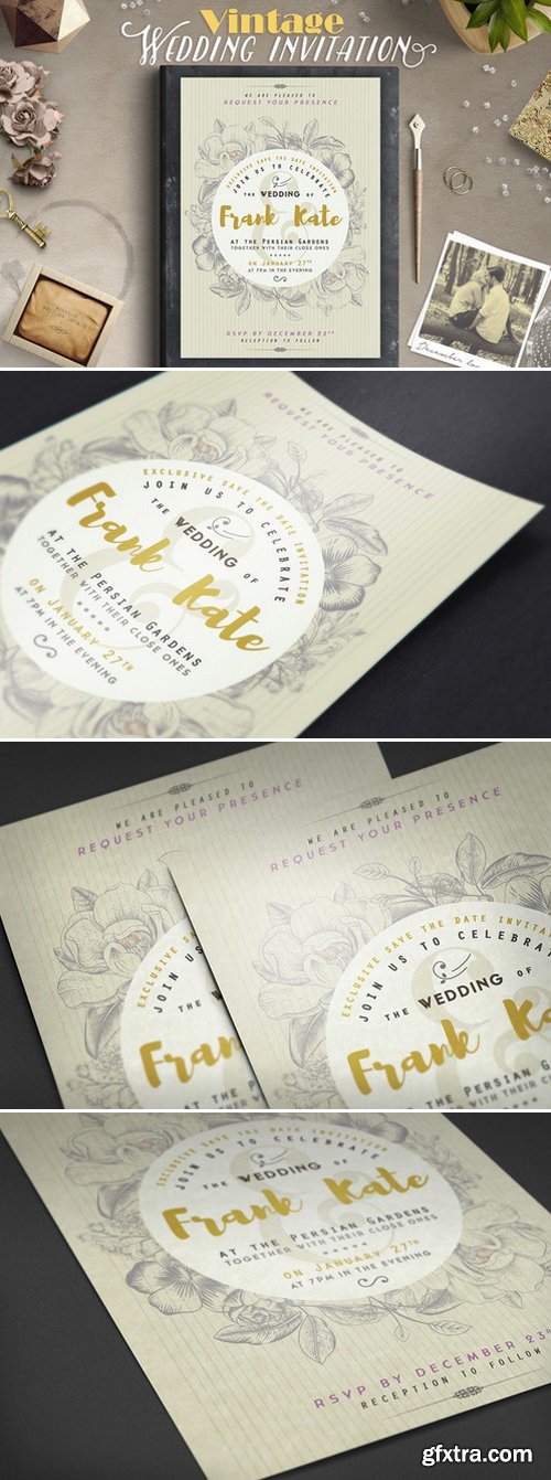 CM - Vintage Wedding Invitation I 408248