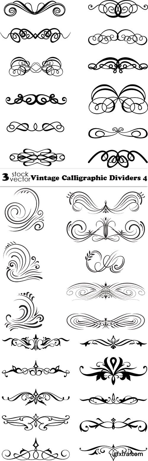 Vectors - Vintage Calligraphic Dividers 4