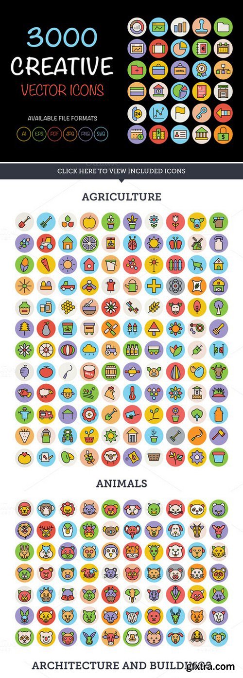 CM - 3000 Creative Vector Icons Bundle 407912