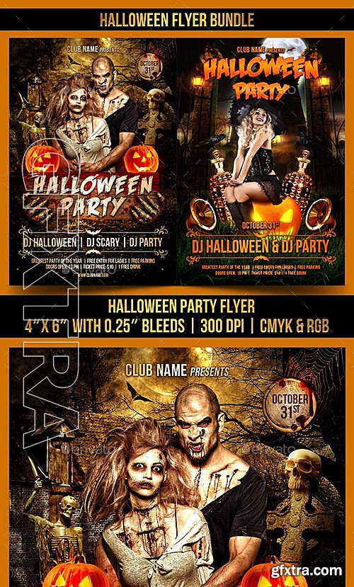 GraphicRiver - Halloween Flyer Bundle 13036572