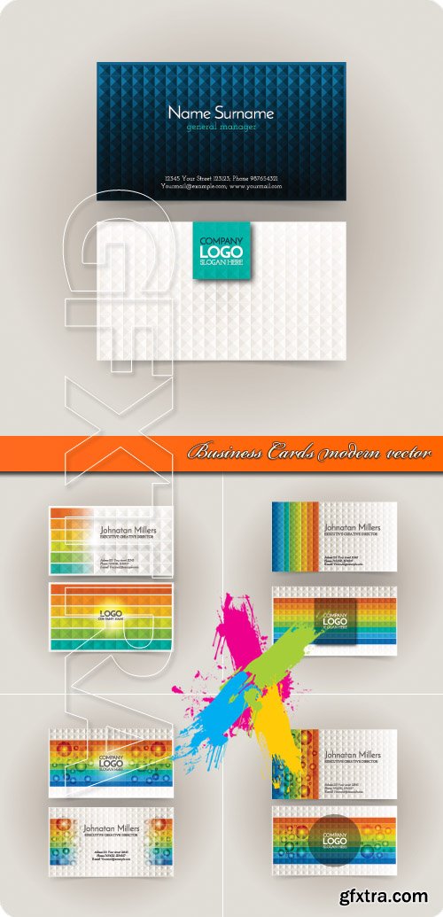 Business Cards modern vector