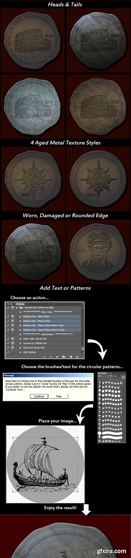 GraphicRiver Ancient Coin Creator Kit 13341392