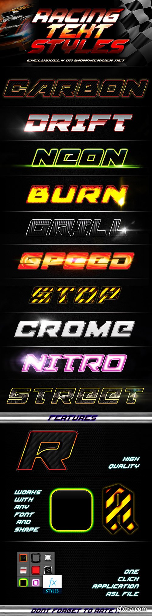 GraphicRiver Racing Text Styles 13325819