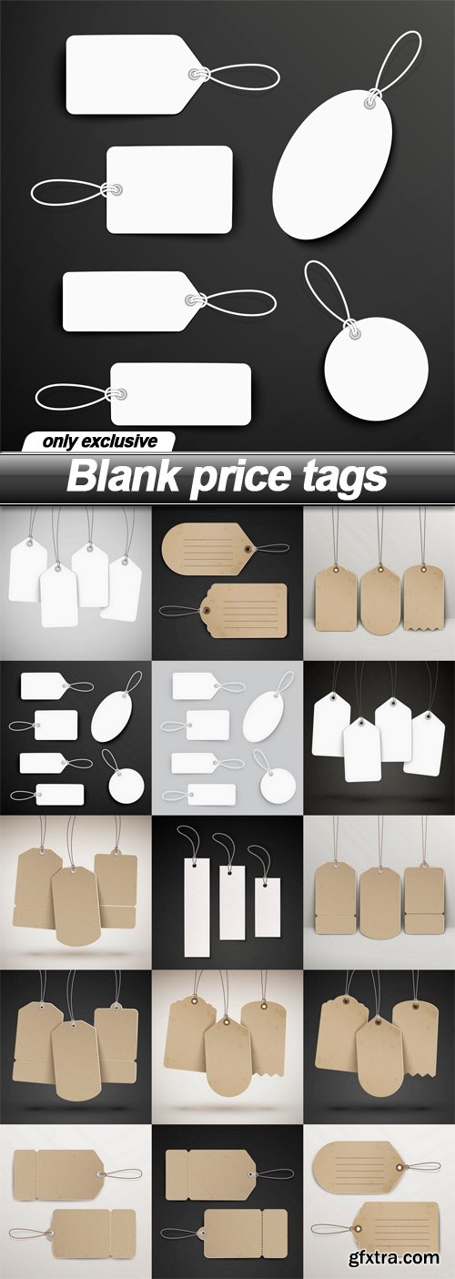 Blank price tags - 15 EPS