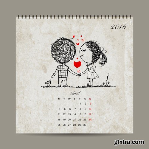 Love Calendar 2016 - 12 EPS