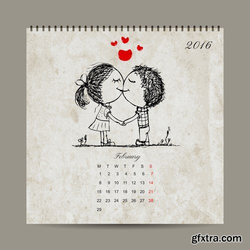 Love Calendar 2016 - 12 EPS