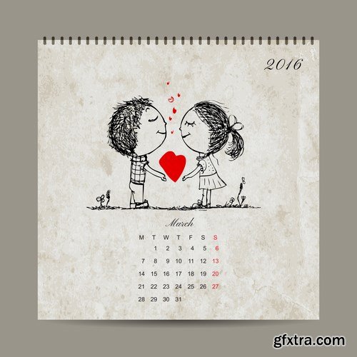 Love Calendar 2016 - 12 EPS