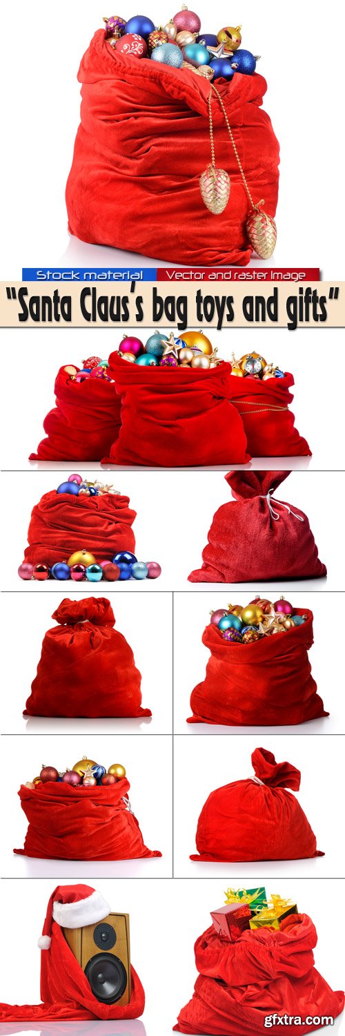 Santa Claus's bag toys and gifts