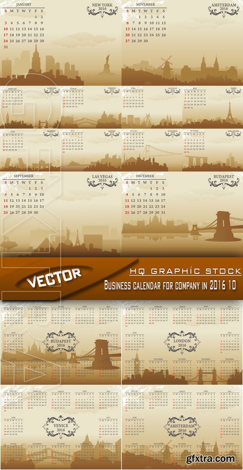 Stock Vector - Business calendar for company in 2016 10